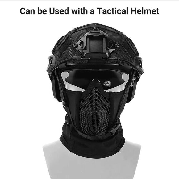 Balaclava Airsoft Mesh Mask Full Face Protection Hood for Cs War Game Hunting US - Picture 9 of 9